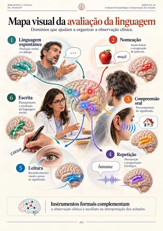 Mapa visual da avaliação da linguagem